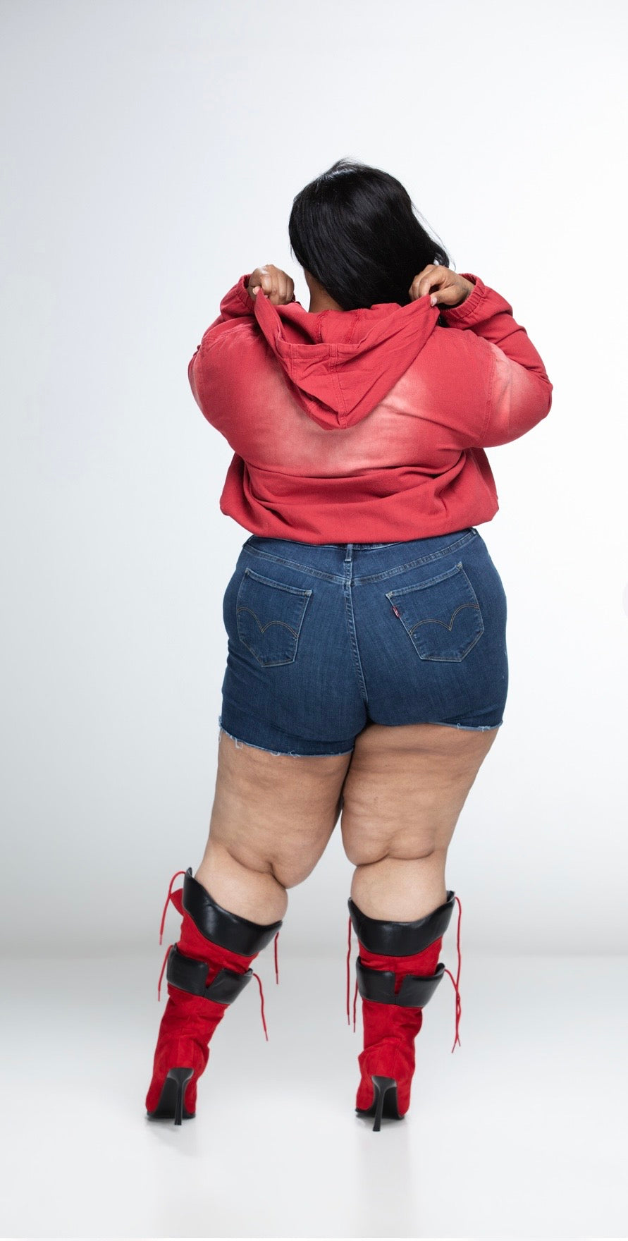 APF Red Layered boots (Wide Calf friendly) & Red Hoodie (Sold Separately)