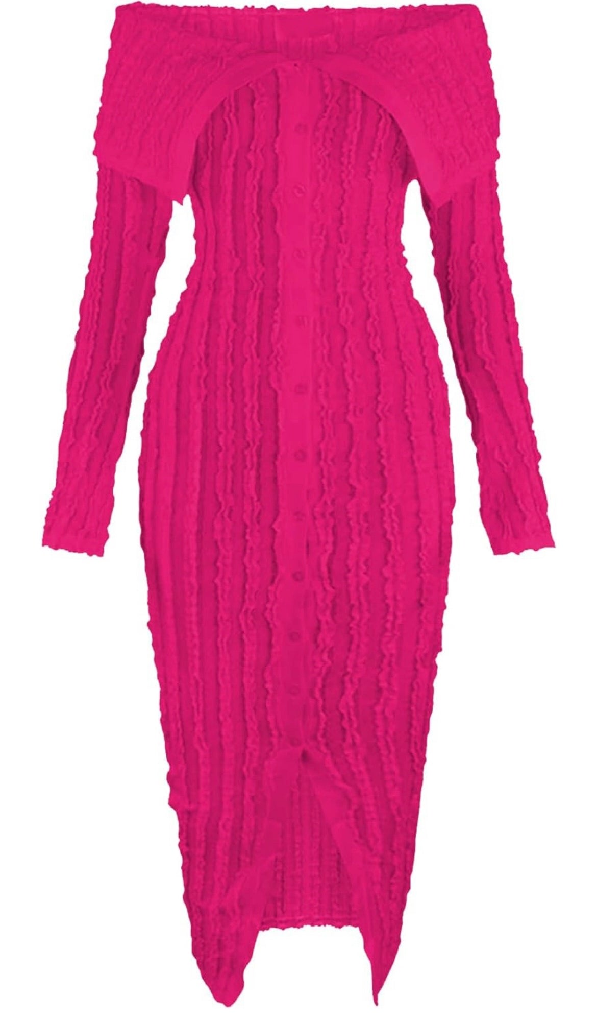 Cold shoulder dress (Black, Pink and Blue)