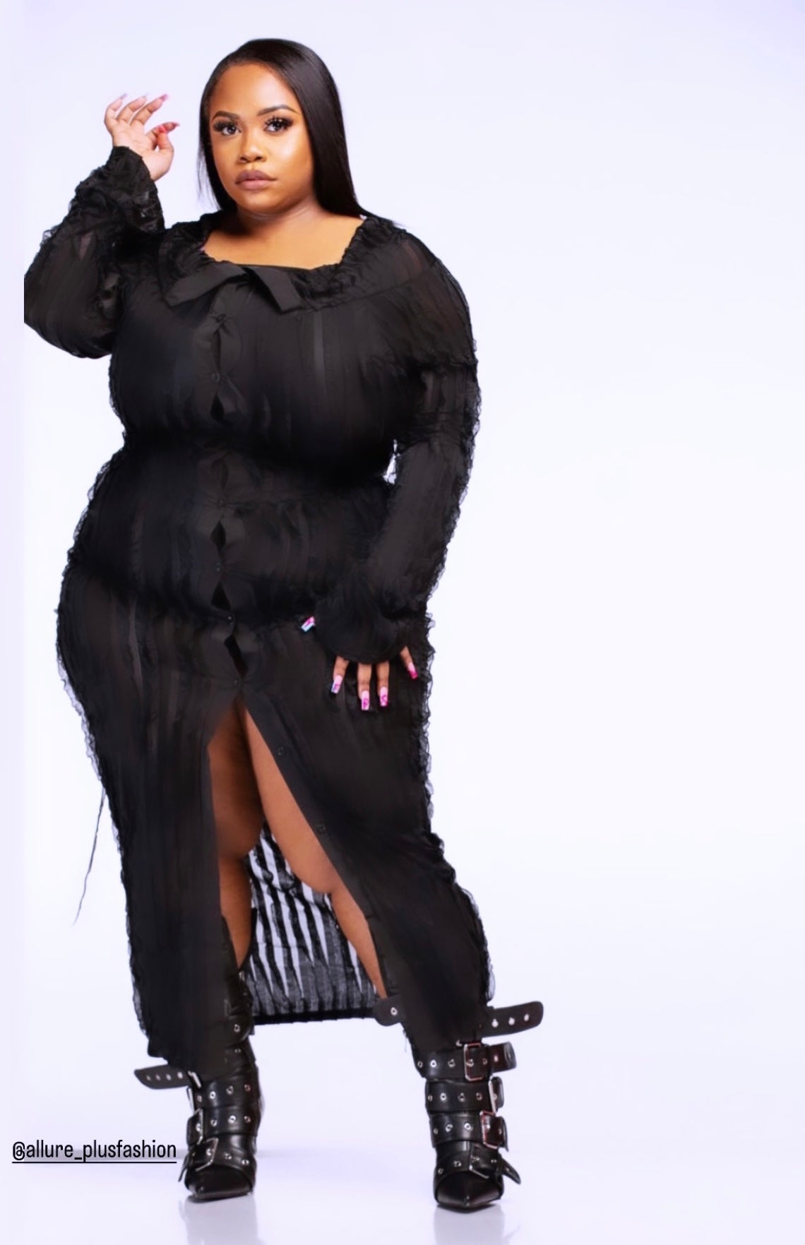 Cold shoulder dress (Black, Pink and Blue)