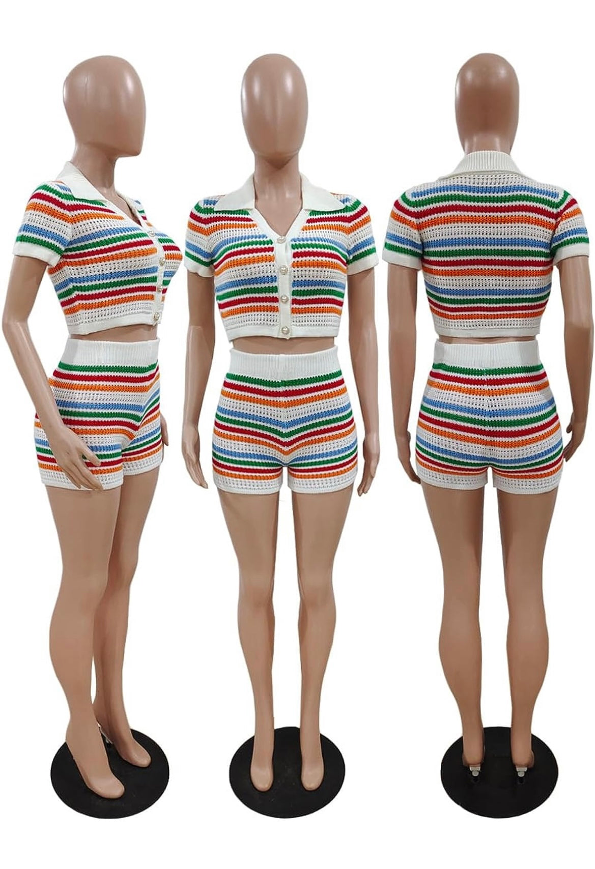 Crochet 2pc short set (Small-2x)