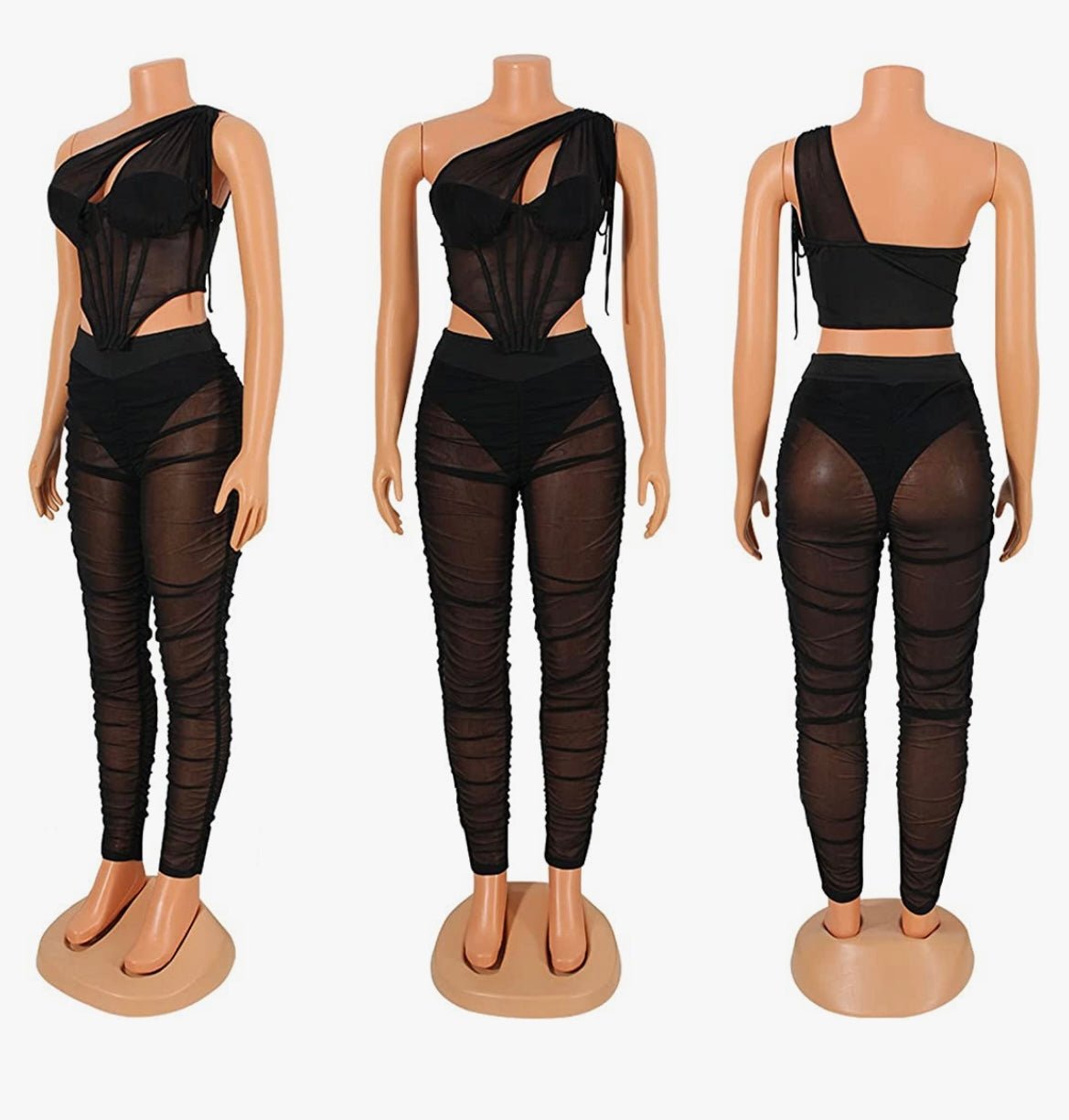 Cross me 2 pc sheer set