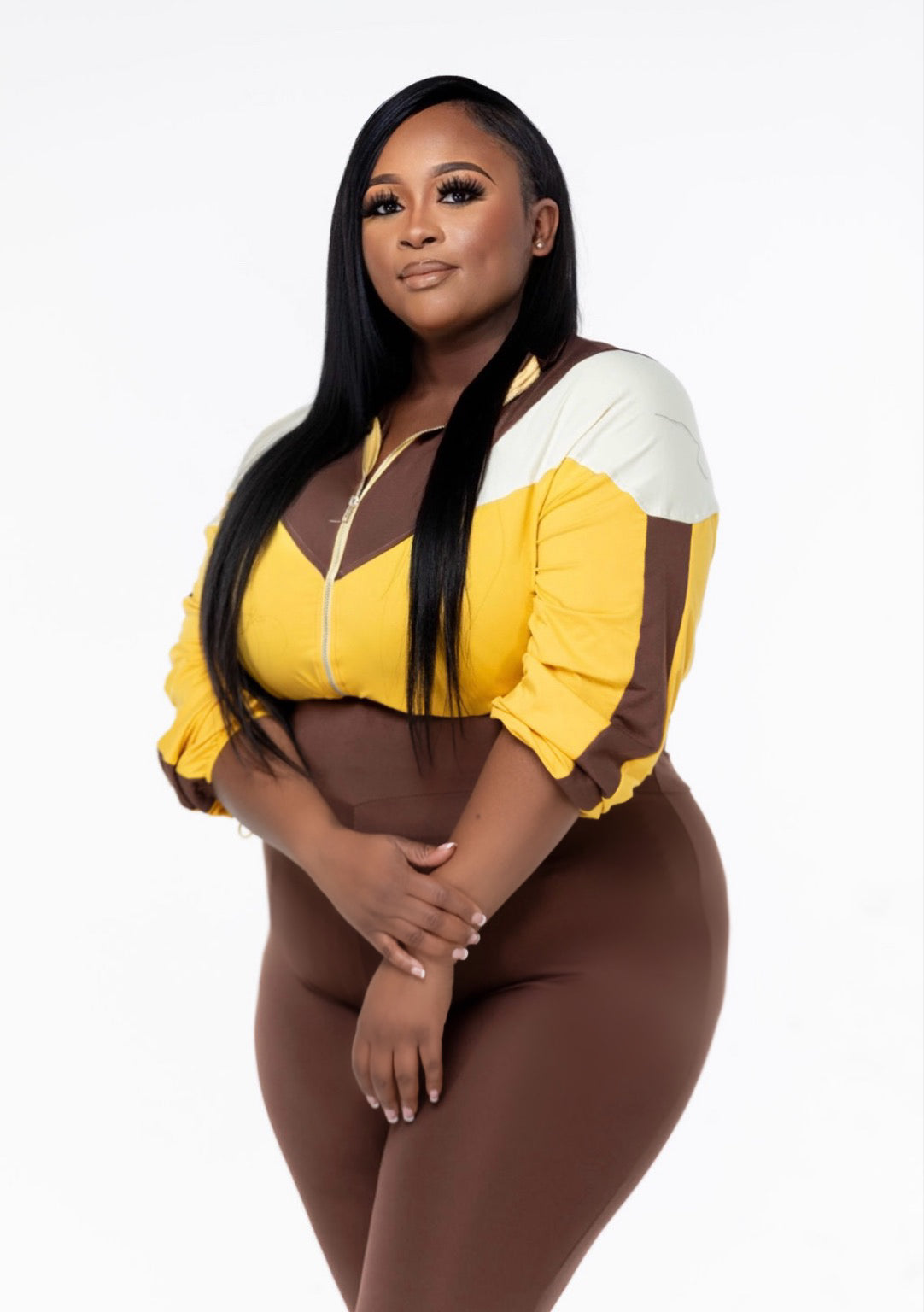 Color block 2pc set (Brown & Burgundy) Small-3x