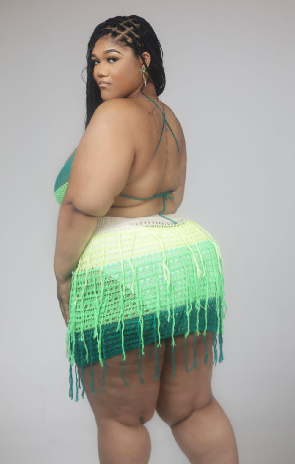 APF Fringe of love green 2 pc set(XL-3x)