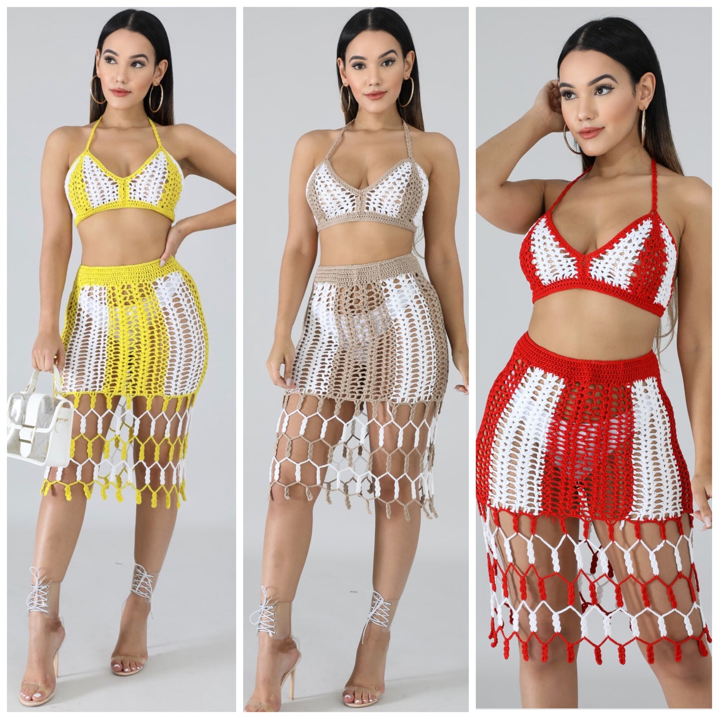 Knit 2 pc skirt set