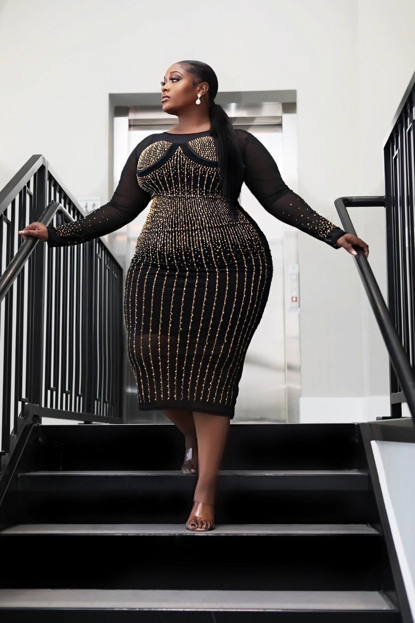Sparkle in love dress (Black/Gold and White/Sliver) Small-3x