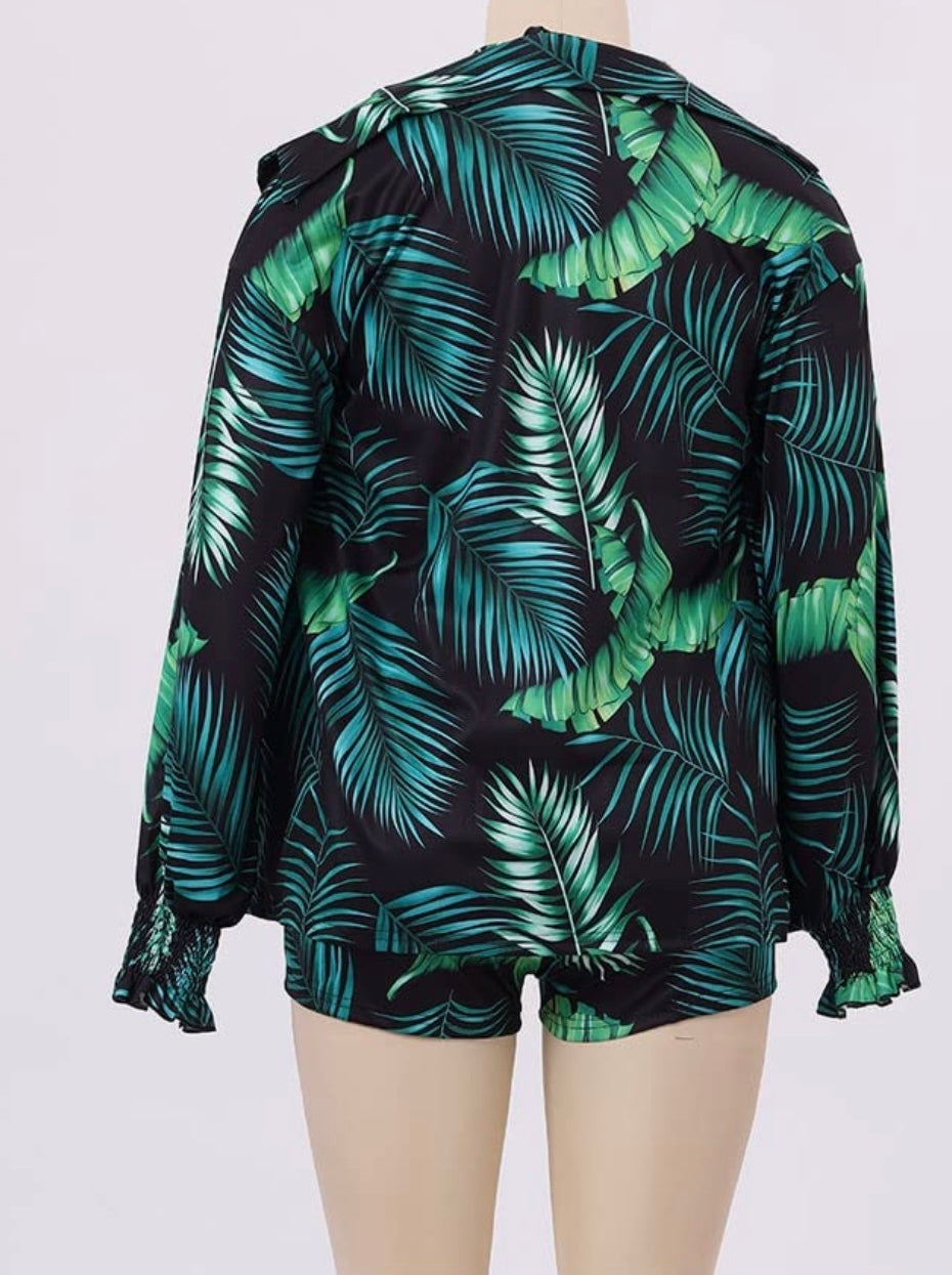 3 pc Shorts set (Green/Black or White and Pink) Small-2x