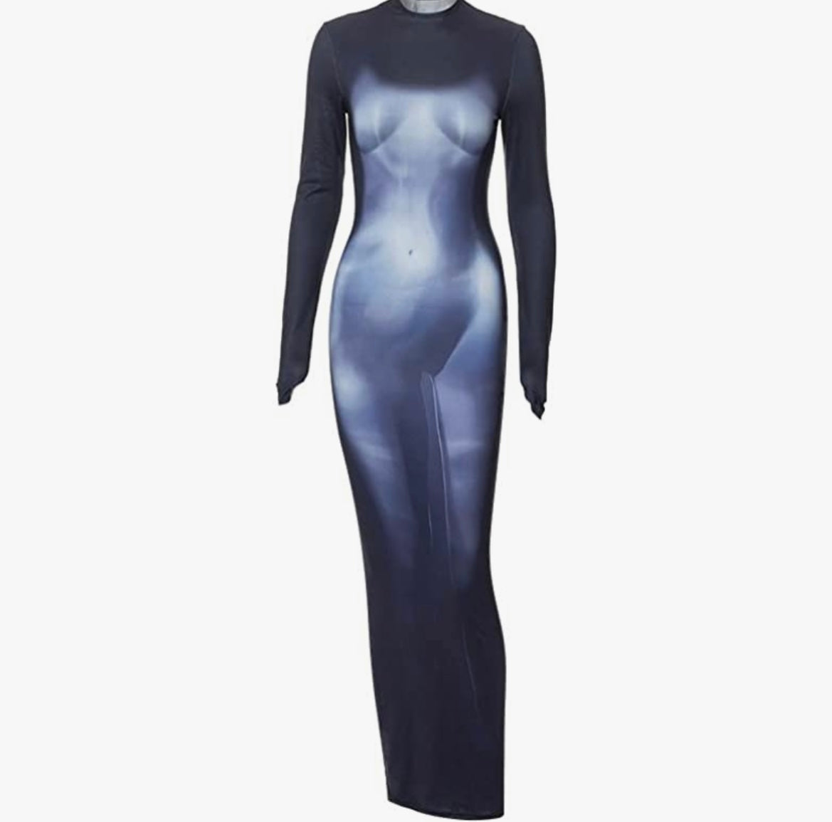 Shape me dress (Brown and Blue) Small-3x