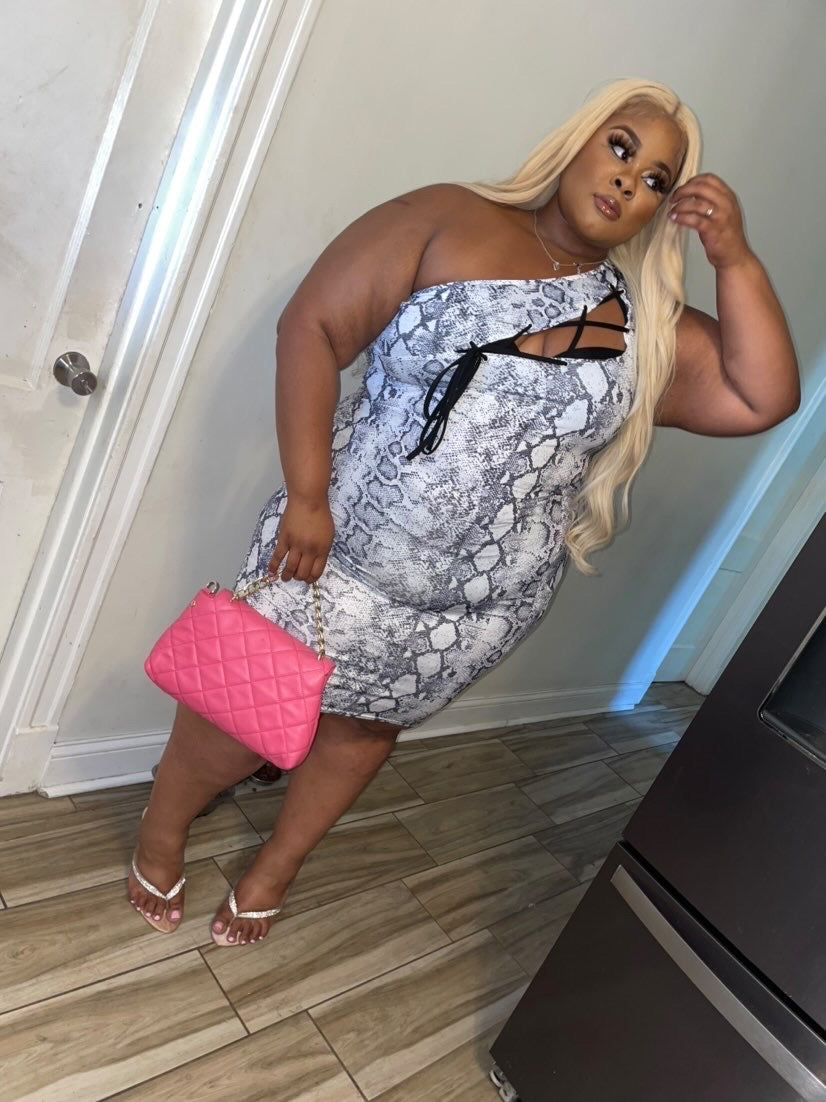Snakeskin lace dress (XL-4x)