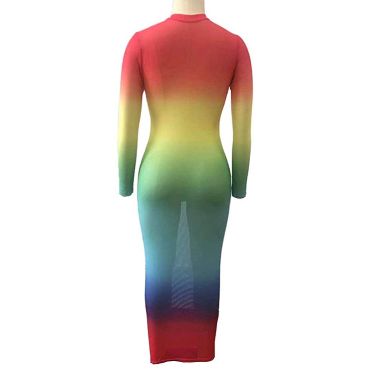 Ankle sheer dress (Rainbow and Fire)