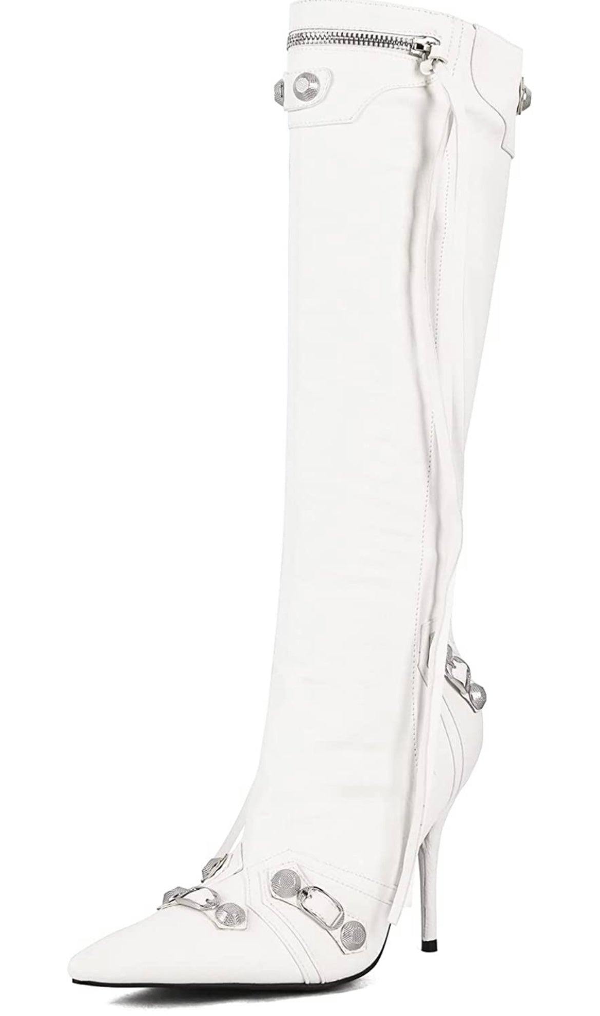 Pointed boots (Size 6-11) White, Black and Lime