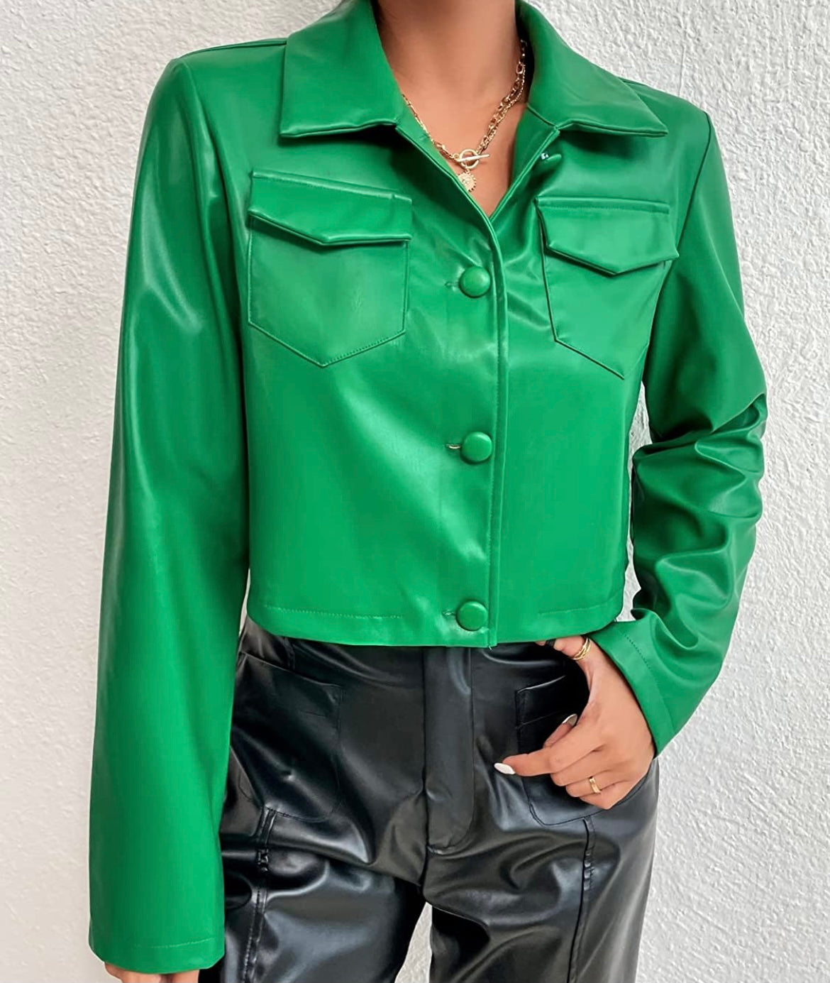 Money green leather Jacket, Corset(Small-3x) & boots (6-11)
