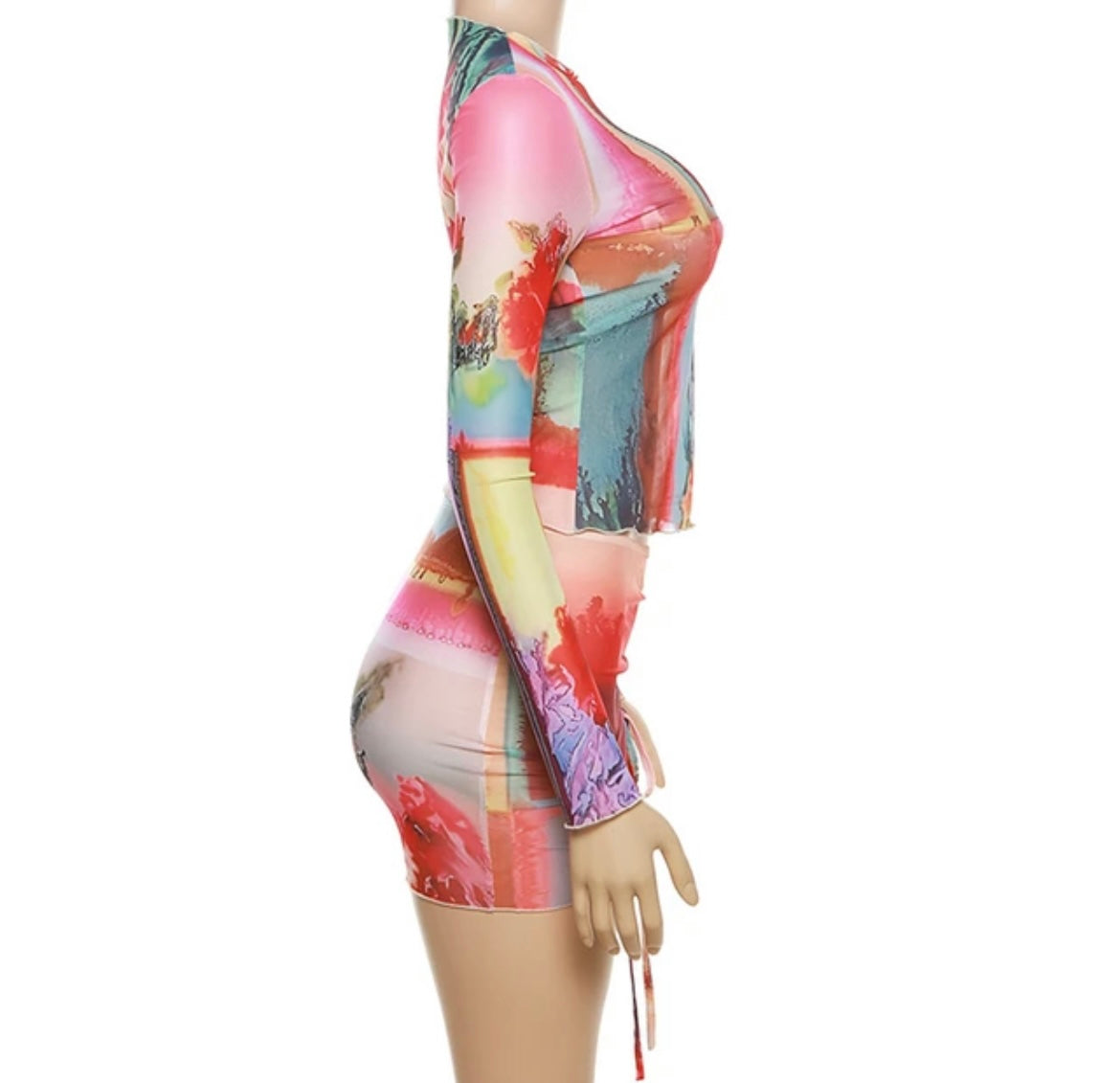 China Doll 2 pc Skirt set (Green and Red) Small-3x