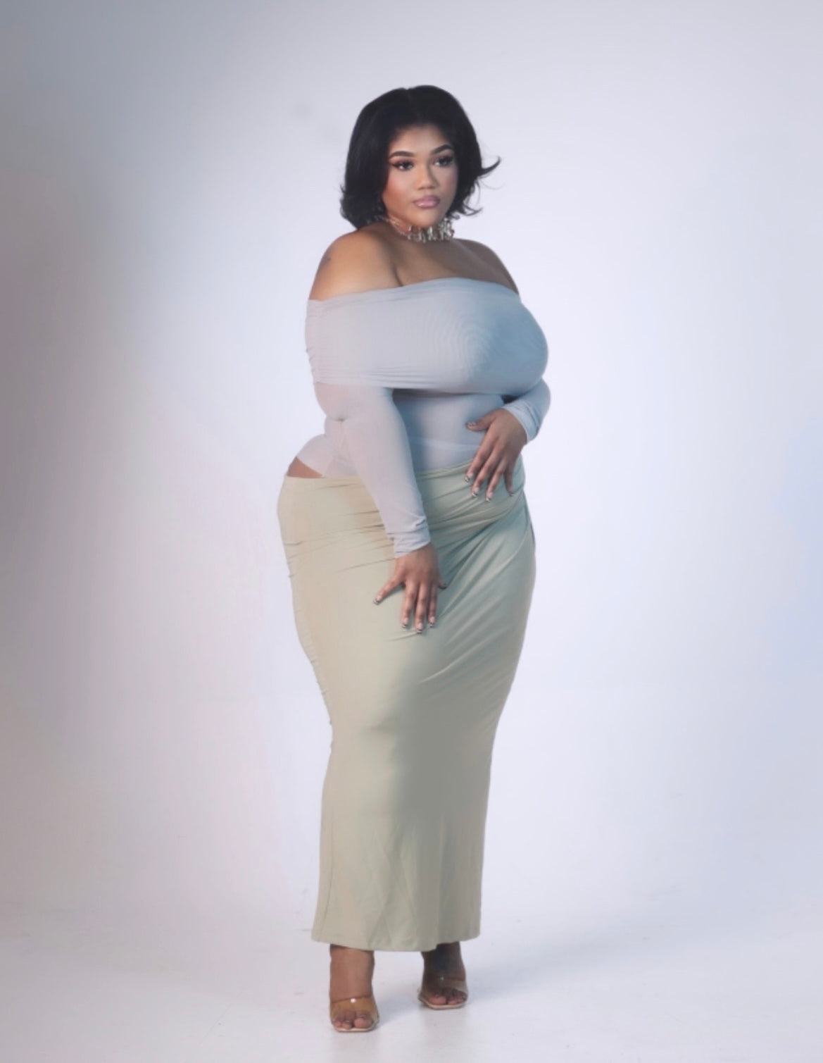 APF off shoulder dress. (Small-3x)