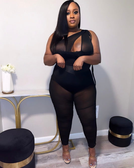 Cross me 2 pc sheer set