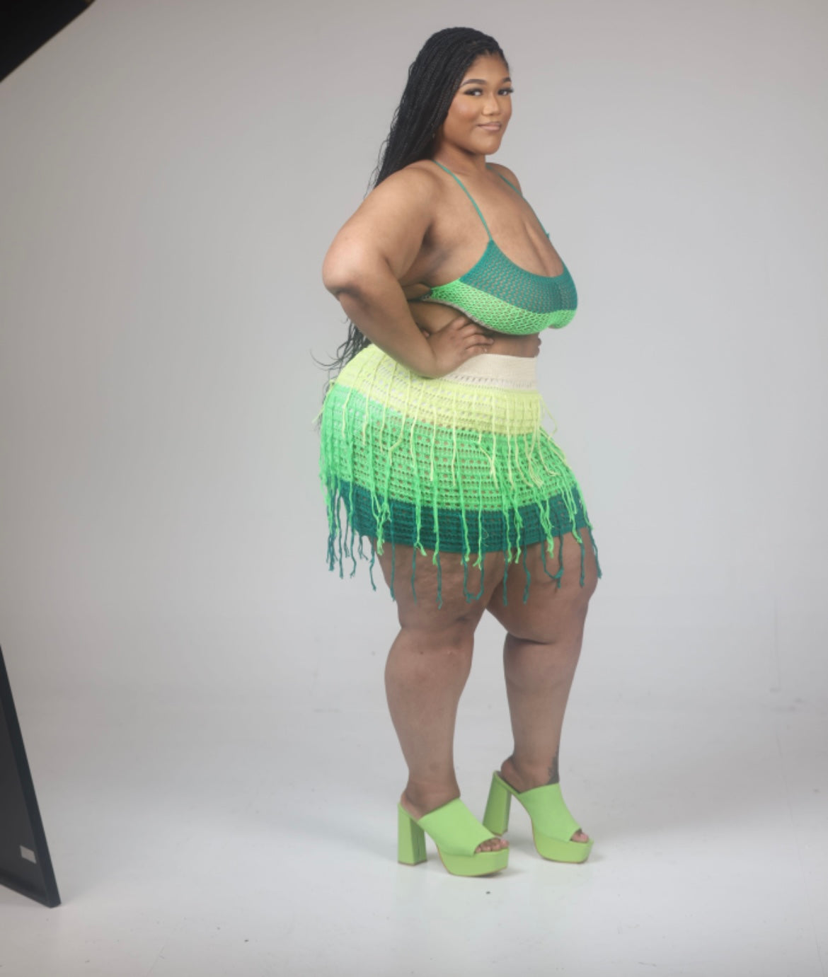 APF Fringe of love green 2 pc set(XL-3x)