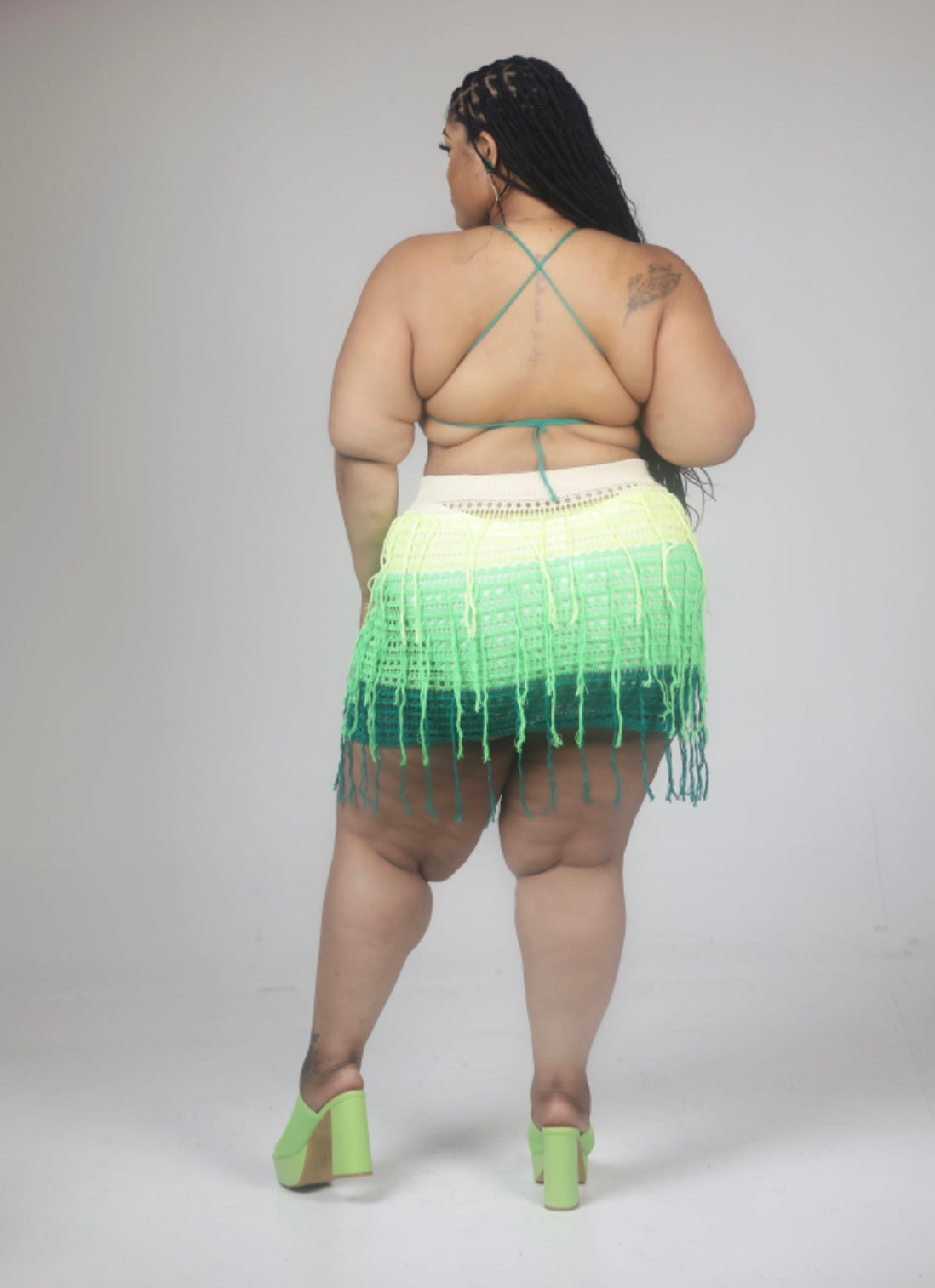 APF Fringe of love green 2 pc set(XL-3x)