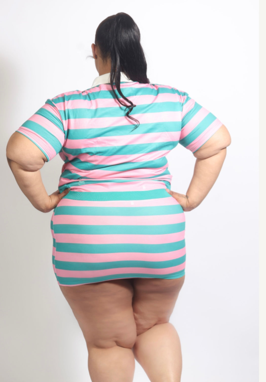 APF 2 pc stripe skirt set
