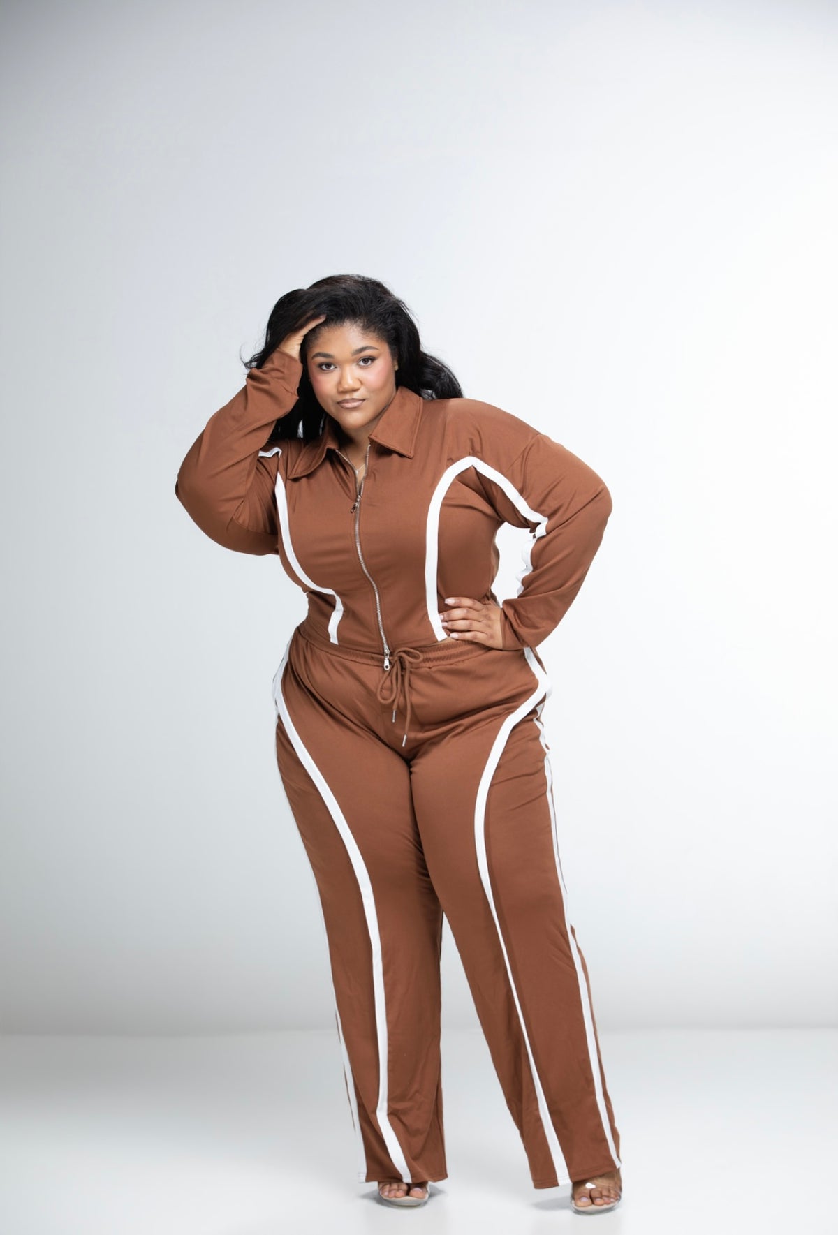 APF 2 pc tracksuit (Brown, Black and Royal Blue)