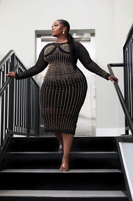 Sparkle in love dress (Black/Gold and White/Sliver) Small-3x