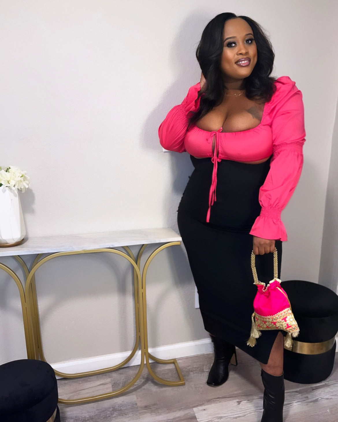 Puffer top and purse (S-2x) More colors! Items are sold separately.